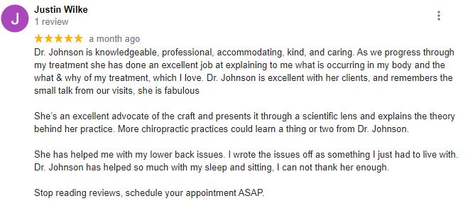 Chiropractic Chesterfield MO Patient Testimonial