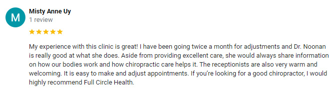 Chiropractic Chesterfield MO Misty Anne Uy Testimonial