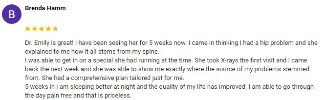 Chiropractic Chesterfield MO Brenda Testimonial