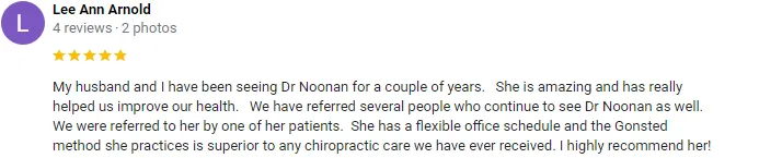 Chiropractic Chesterfield MO Lee Ann Arnold Testimonial