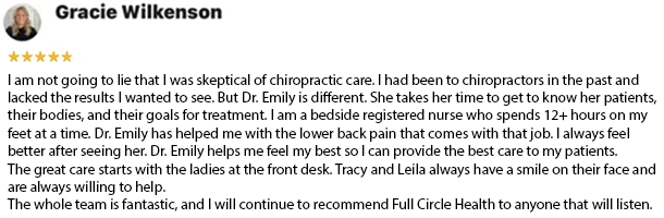 Chiropractic-Chesterfield-MO-Gracie-Wilkenson-Testimonial
